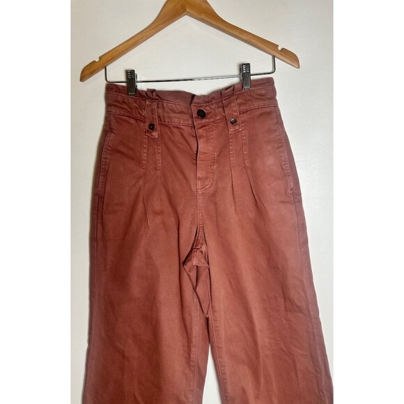 Upwest Womens Wide-Leg Crop Pants Size 2 Dusty Rose - Picture 6 of 11